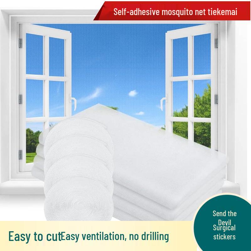 Invisible Summer Self-Adhesive Insect-Proof Polyester Window Mesh – DIY Cuttable Mosquito Net Screen