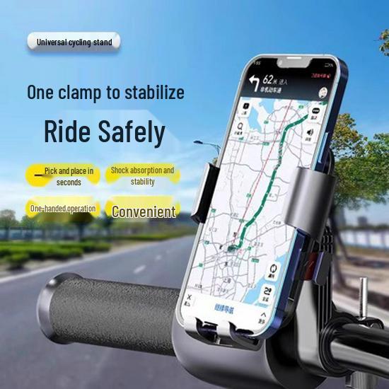 Electric Vehicle & Bicycle Shockproof Phone Holder for Scooters, Motorcycles, and Delivery Riders. Perfect for Navigation and Cycling.