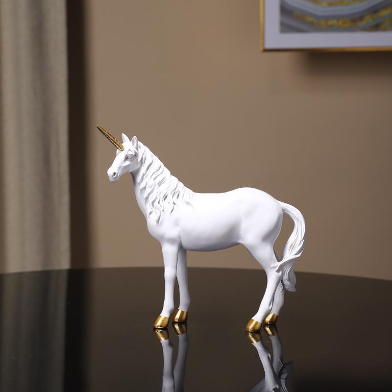 Creative simple unicorn resin crafts decoration tabletop office living room wine cabinet TV cabinet home decoration