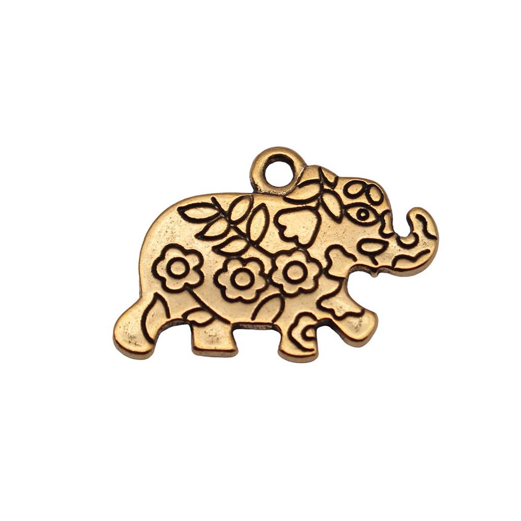 Antique Style Elephant Charms Metal Animal Pendants For DIY Jewelry Keychain Bag Accessories