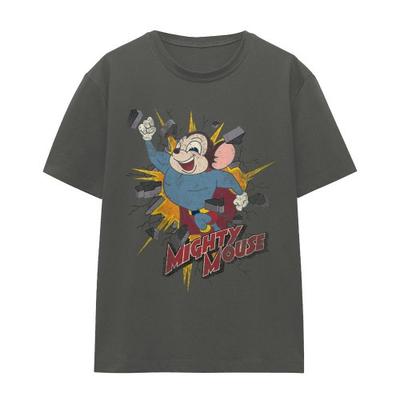 Mighty Mouse Unisex Erwachsenen Break Through T-Shirt