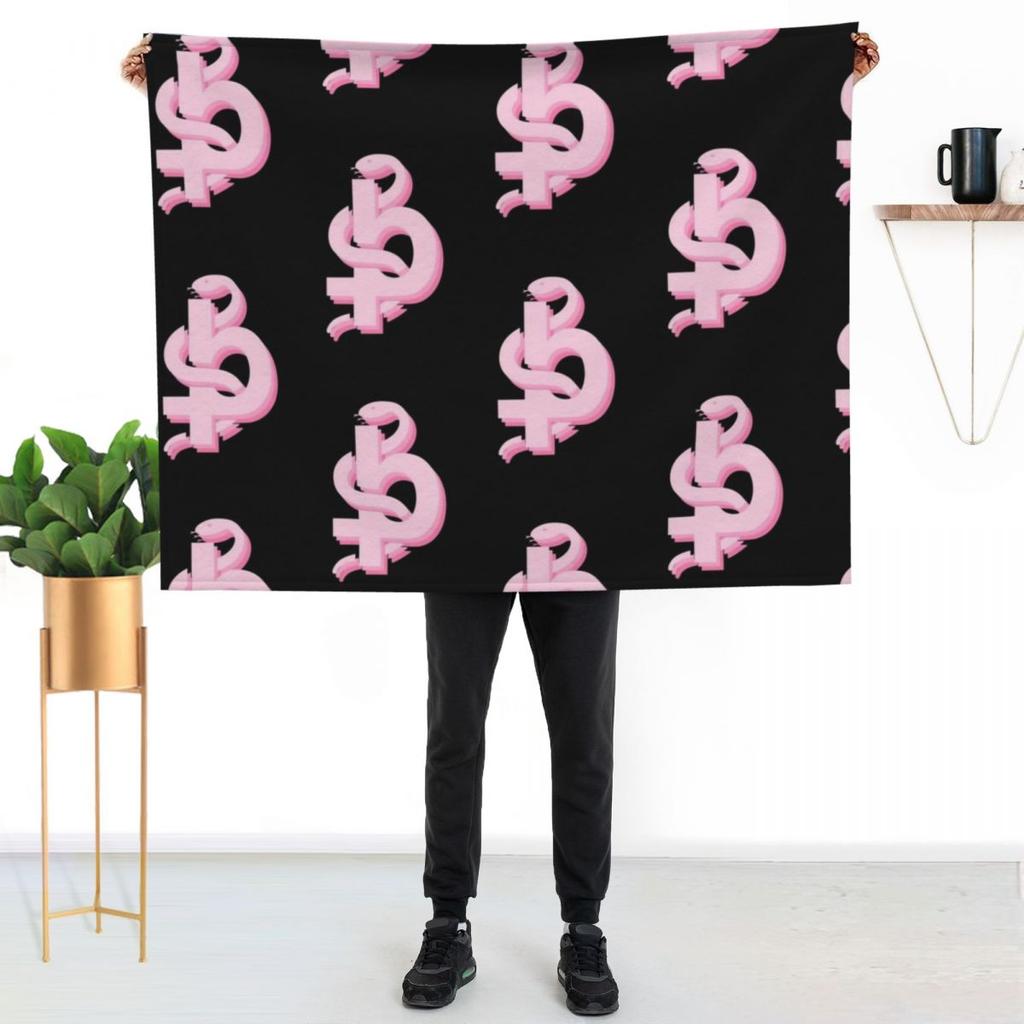 Blackbear Logo Pink Throw Blanket Picnic Moving Single Vintage Warm Winter Blankets For Baby Blankets
