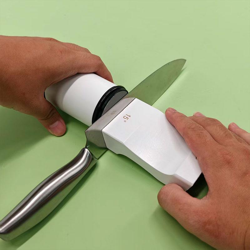 15/20° Two Angles Rolling Blade Sharpener Set Non-slip Base Diamond Grinding Disc Jade Fine Sharpening Kitchen Sharpening System