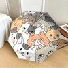 1pc Cartoon Cats Automatic Open/Close Umbrella, Folding Compact Umbrella with Lightweight Design for Women/Menyy251028187