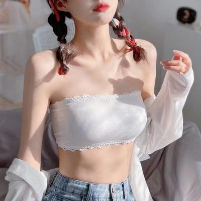 Reggiseni invisibili senza spalline da donna, tinta unita, con petto avvolto, sexy, top a tubo, intimo femminile, canotta bellissima, top corto senza cuciture