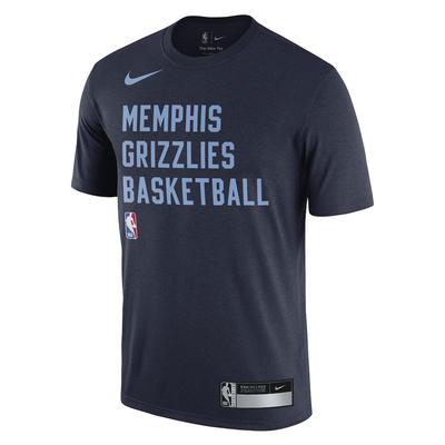 Dri-Fit NBA Memphis Grizzlies 2023/24 Season Sideline Legend Training Crew Neck Short Sleeve T-Shirt Men Tops FJ0178-419