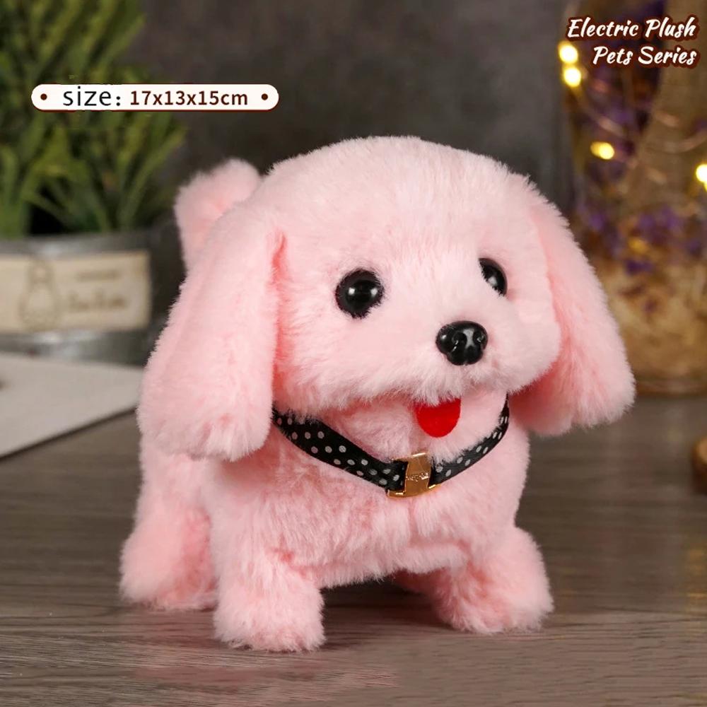 Niedliches, realistisches elektrisches kleines Welpen-Plüschtier, Simulation eines Husky-Tedd-Hundes, Spaziergang, Bellen, wedelnder Schwanz, Stofftierpuppe, Kindergeschenk