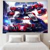 Custom Name Optimus Prime Print Tapestry, Backdrop, Easy Setup, Ideal for Bedroom, Office & Living Room, with Aesthetic Wall Hanging Decor.