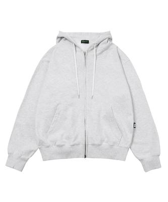 Escapefrom Essential Two-Way Zip-Up Hoodie White Melange