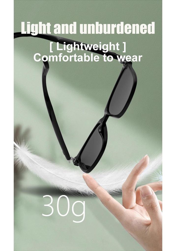 Bluetooth Smart Sunglasses with Music, Calls, Navigation, UV400 Protection, and Polarized Replaceable Lenses