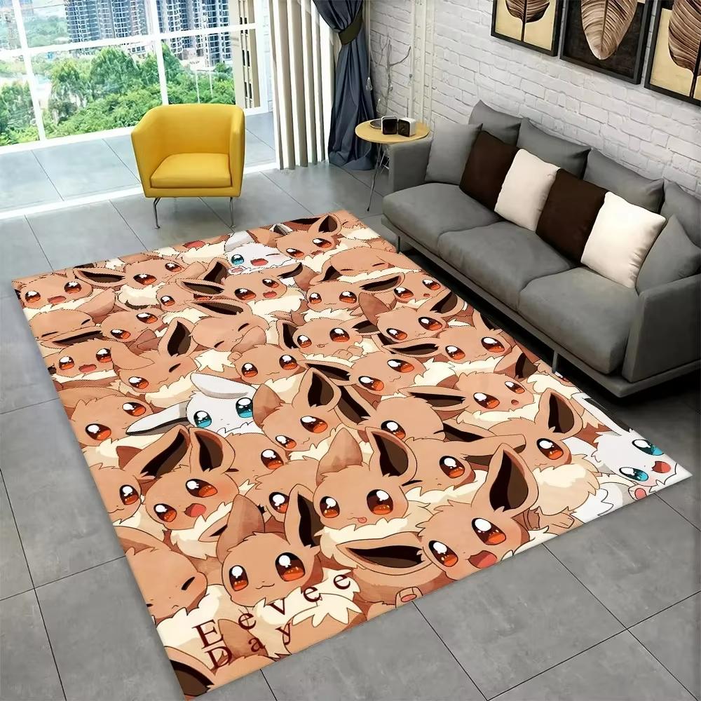  Pokemon Eevee Carpet for Living Room Decor Sofa Mat Man's Cave Bedroom Bedside Rug Coffee Table Mat Lounge Floor Mat