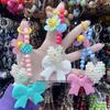 Korean Style Beaded Bow Heart Keychain & Phone Case Charm