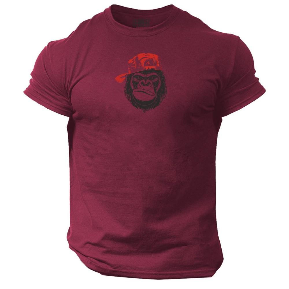 Cool Gorilla T Shirt Gym Clothing Bodybuilding Training Workout Exercise Mma Top