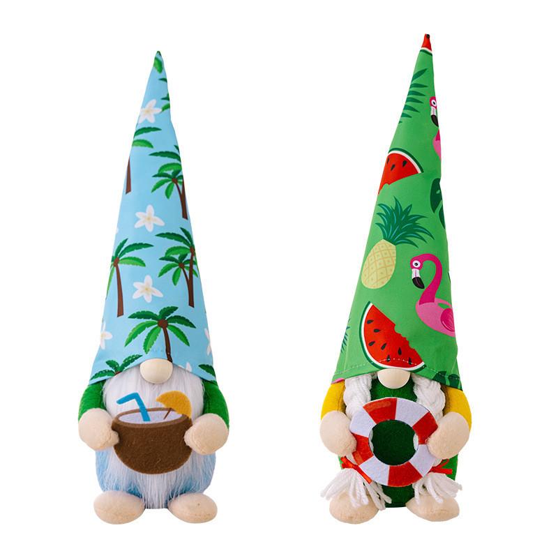 Delightful Gnome Summer Figurine With Coconut Hat And Ocean Style For All Occasions