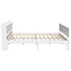 Bed Frame with Headboard Without Mattress White 200x200 Cm