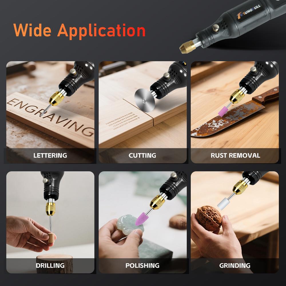 Cordless Mini Rotary Tool Electric Drill USB Rechargeable Engraving Pen For Dremel Handheld Polishing Drilling Carving DIY Craft