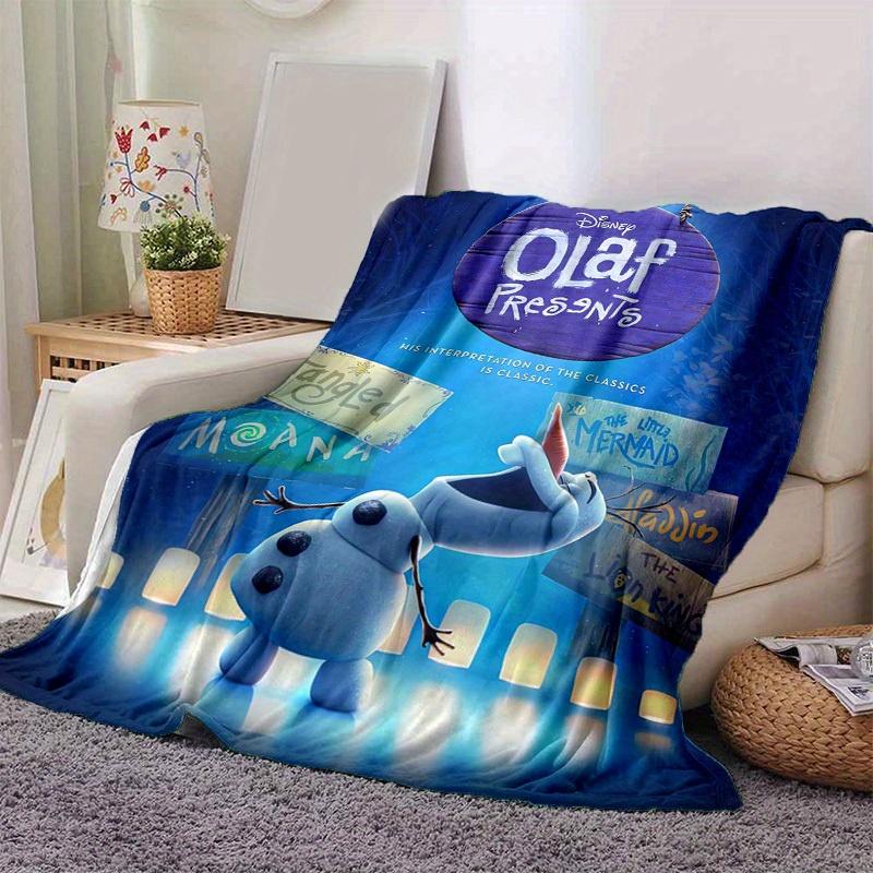 1 шт., Дисней: Олаф представляет: Плед для дома, вдохновленный классическими фильмами. Идеально подходит для дивана, кровати, путешествий, кемпинга, автомобиля. 80x120cm