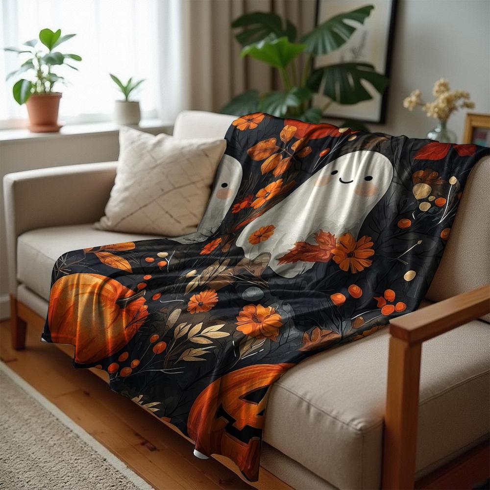 Dancing Skeleton Cartoon Anime Print Flannel Blanket Soft Warm Throw for Kids Bedroom Sofa Christmas Office Car