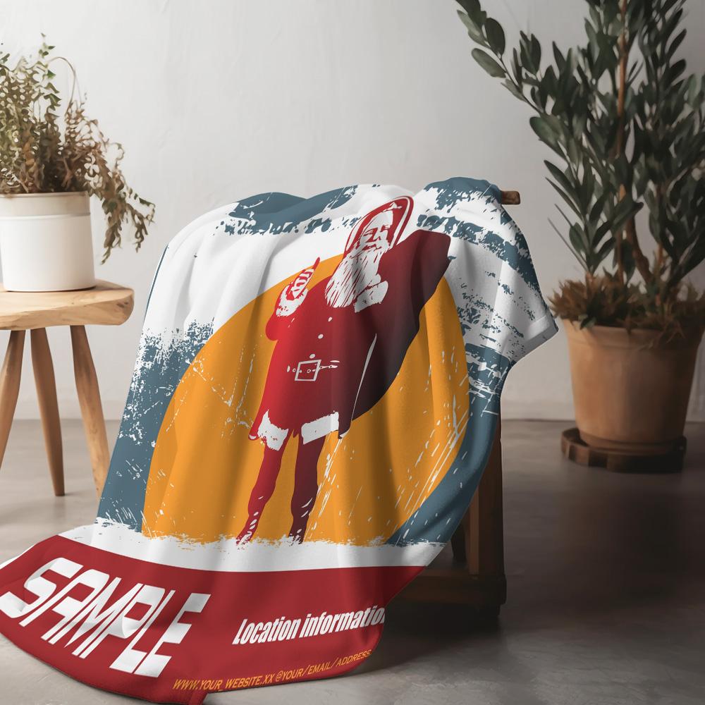 

Cozy Fleece Throw Blanket Soft Warm Home Decor Living Room Bedding Gift Unique Design Pattern Personalized Style 75x90cm