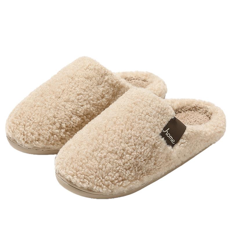 Cotton Slippers 2025 New Indoor Home Autumn and Winter Plush Warm Thick Bottom Non-slip Cotton Mop