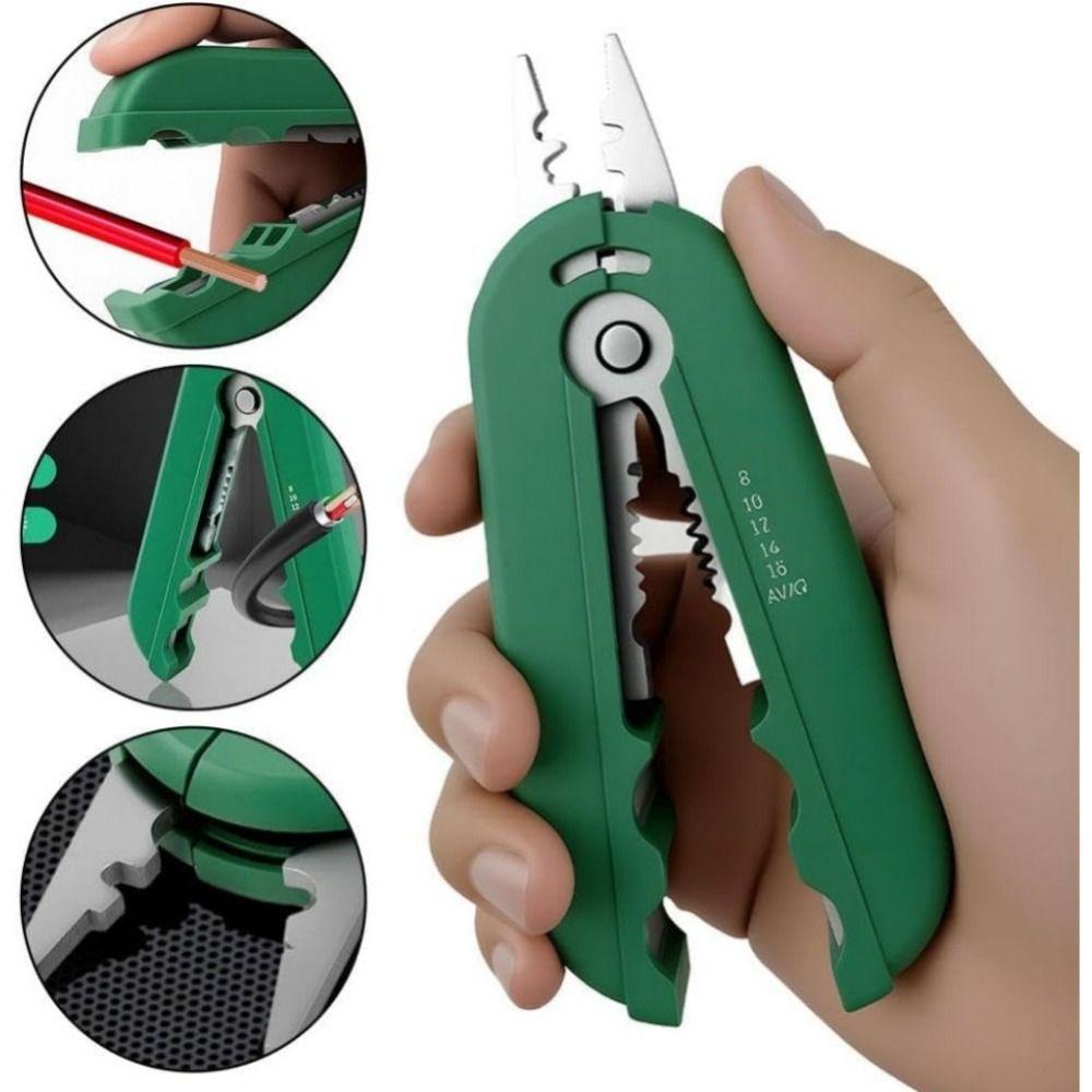 Small Wire Stripper Tool Wire Stripper Crimper Anti-slip Micro Wire Strippers Multifunctional All-in-One Cable Plier