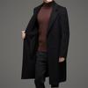 High-End Men's Mid-Length Wool Coat for Autumn/Winter - 100% Wool, Double-Sided, Casual Business Style