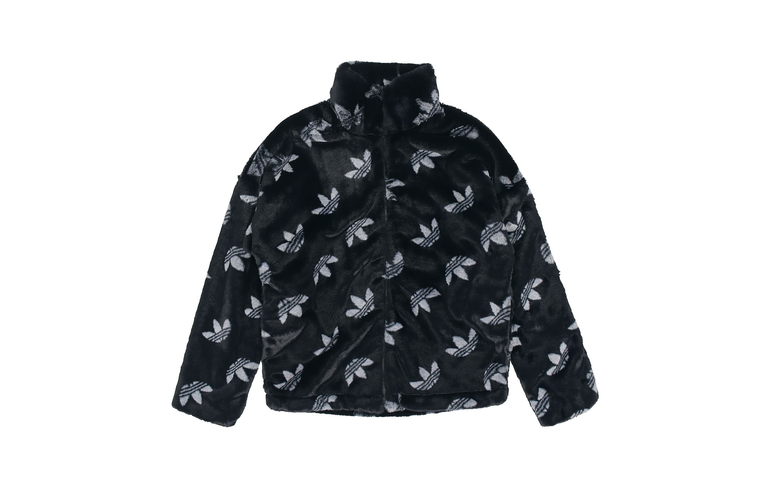Adidas Originals Monogram Fur Jacket Unisex Black HI4656 XS