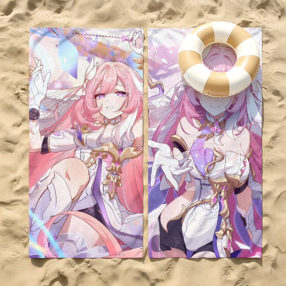 Video Game Honkai Star Elysia Beach Towel For Beaches Yoga Studios Gyms Hot Springs Swimming Pools And Picnics