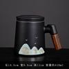Wind Hand-painted Thousands of Miles Jiangshan Water Cup Merchandise Office Cup Business Teacup Set Ceramic Souvenir Small Gift