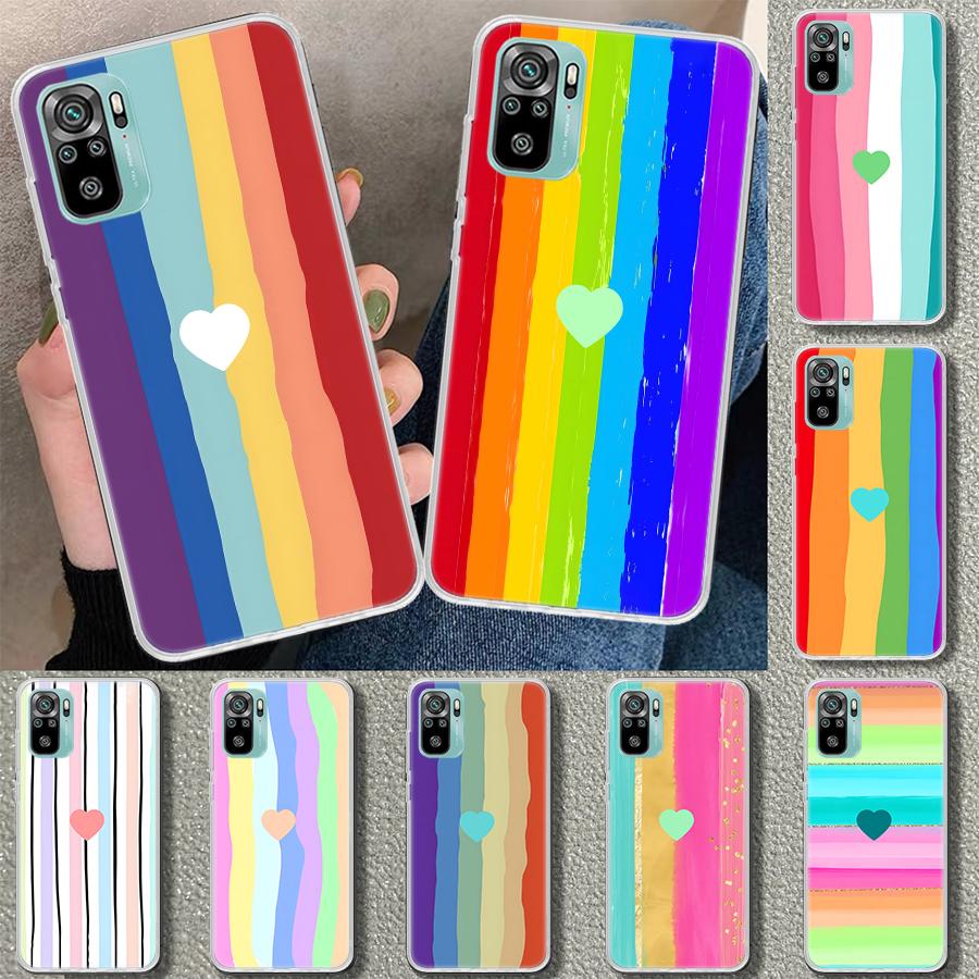 Rainbow Gradient Love Phone Case Cover for Xiaomi Redmi Note 15 14 13 12 11 Pro Plus 14S 12S 11S 11T 11E 10S 10 Customized Funda