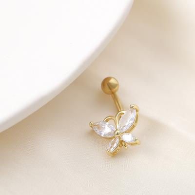 Edelstahl Schmetterling Helix Nabel Ringe Bauch Piercing Körperschmuck