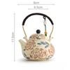 Flower Rose Teapot Chinese Beam Pot Anti-scalding Household Filter Single Pot Niche Design Tea Pot