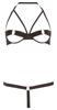 Cottelli LINGERIE - Sexy Open Bra + Thong Black 75B/S