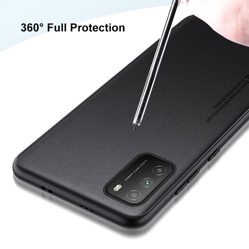 Luxury PU Leather Case For Xiaomi Poco M3 Back Cover Silicone Shockproof Full Protection Phone Case For Poco M3 M 3 PocoM3 Coque