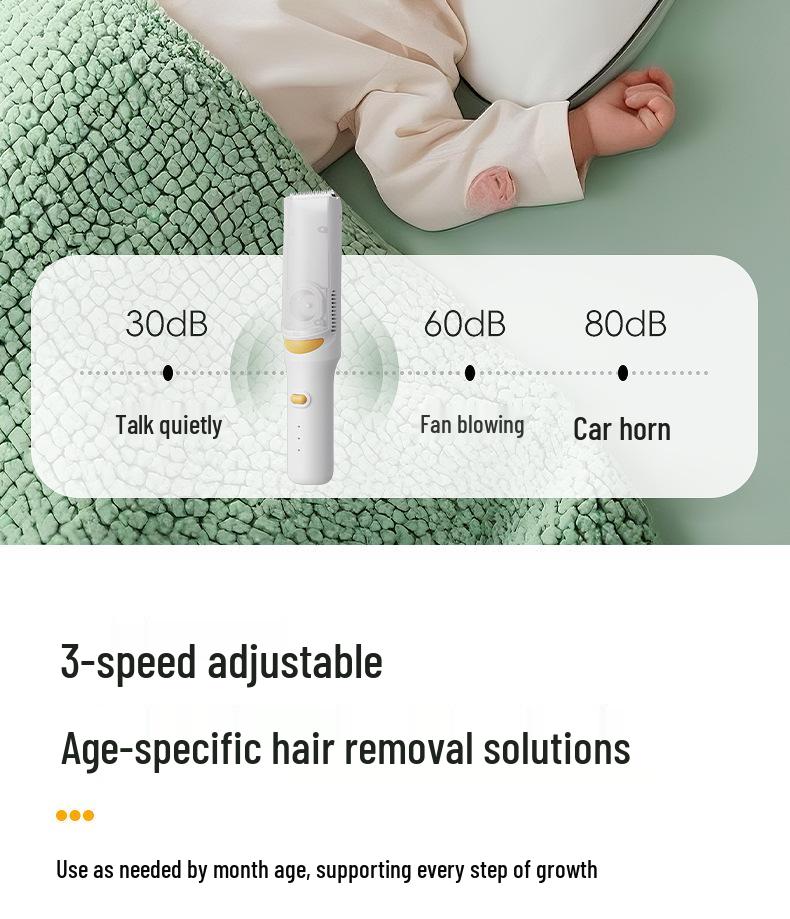 Silent Automatic Hair Suction Baby Hair Trimmer - Household Electric Clipper