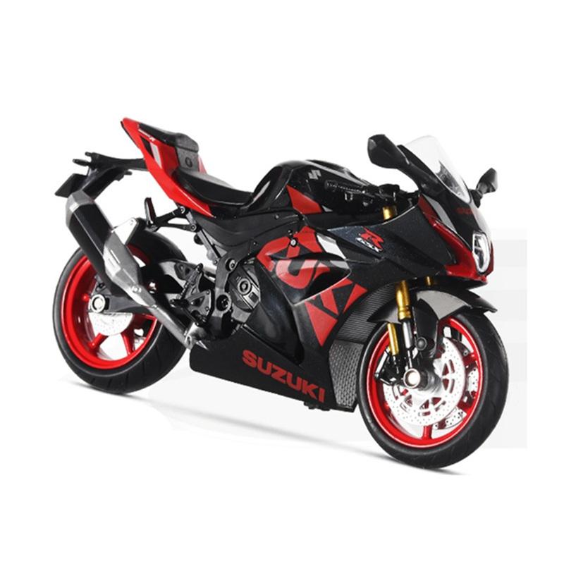 1/12 Suzuki GSX-R1000R Alloy Racing Motorcycle Model Diecast Street Cross-Country Motorcycle Model Simulation Childrens Toy Gift