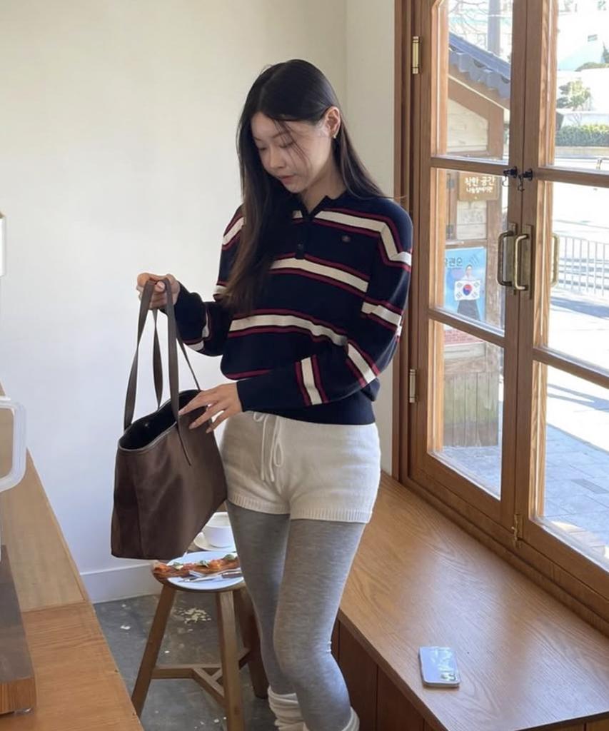 JUCYJUDY Striped Collared Knit Pullover J1Kt121F