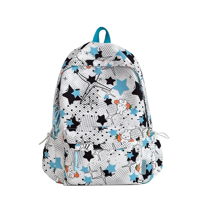 Autumn large-capacity backpack 2025 new Korean version of fashion printing stars versatile high school student schoolbag tide