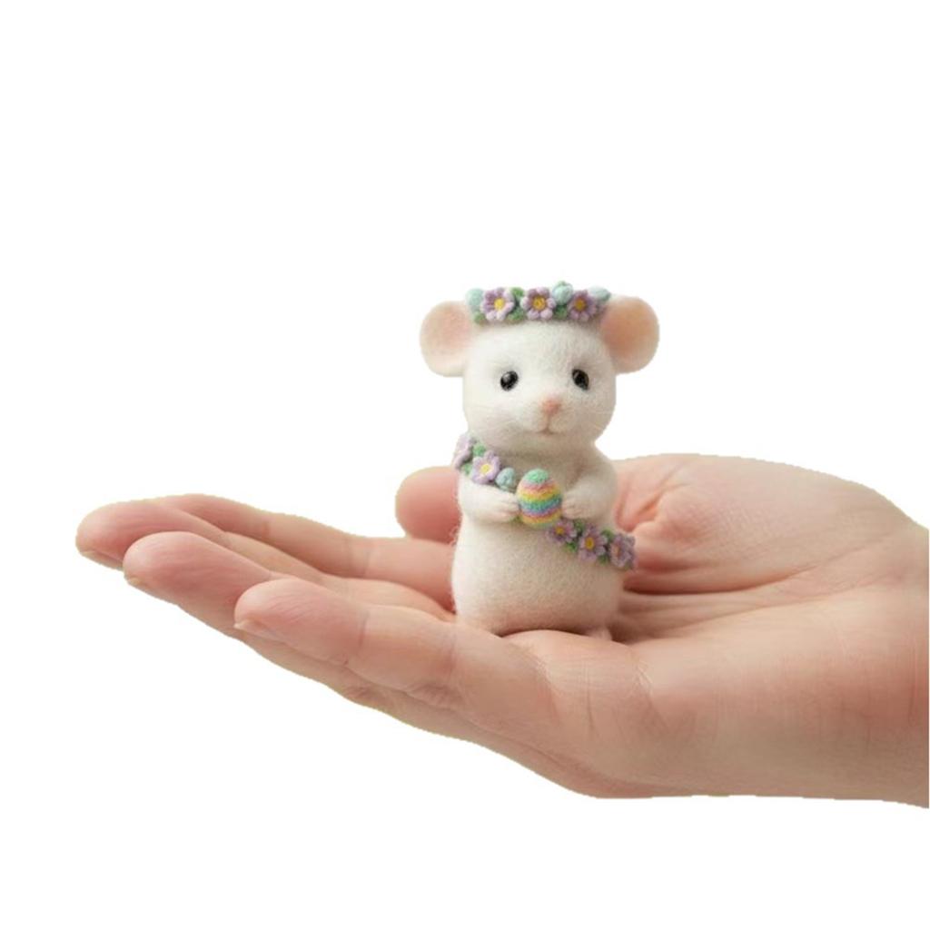 Easter Cute Woolen Mouse Decorations Resurrected Egg Gifts