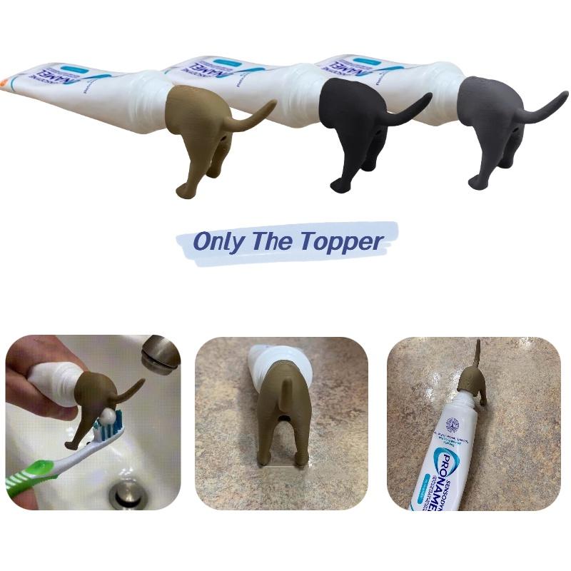 Hilarious Poop-shaped Dog Butt Toothpaste Topper Multiple Colors Pvc Material