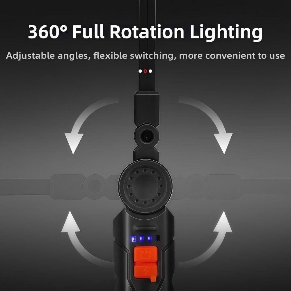 Rechargeable Work Light with Magnet & Hook Handheld Searchlight  For Night Work Outdoor Camping