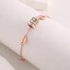 Korean Fashion Titanium Steel Diamond Inlaid Women's Luxury Bracelet