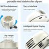 2026 New Portable Clip on Fan for Shirt, Portable Silent Mini Bladeless Electric Fan, 5 Speeds, Intelligent Digital Display