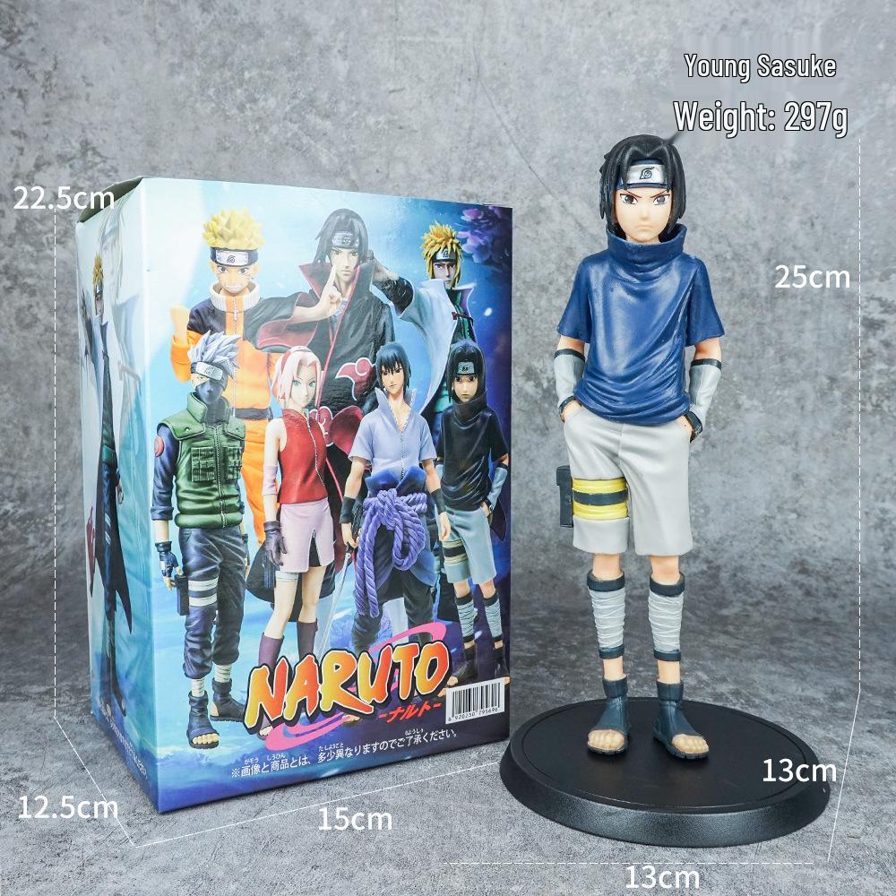 Anime Action Figure Display: Sasuke, Sakura, Itachi, Kakashi, Minato with Greatsword.
