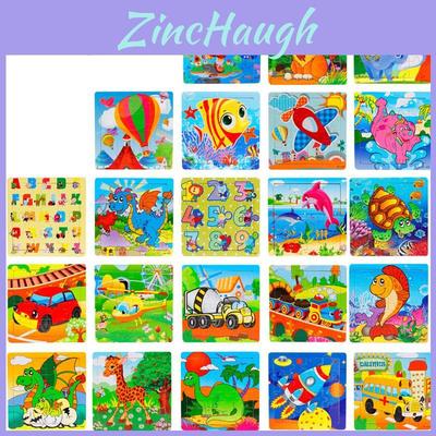 Kindergarten Wooden Puzzle Cards Animal And Transportation Themes Educational Toy For Kids