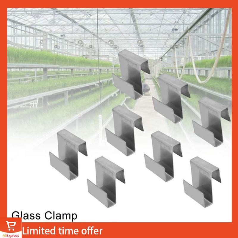 Fresh 50Pcs Stainless Steel Z-Lap Type Greenhouse Glazing Clips Garden Supplies Clips