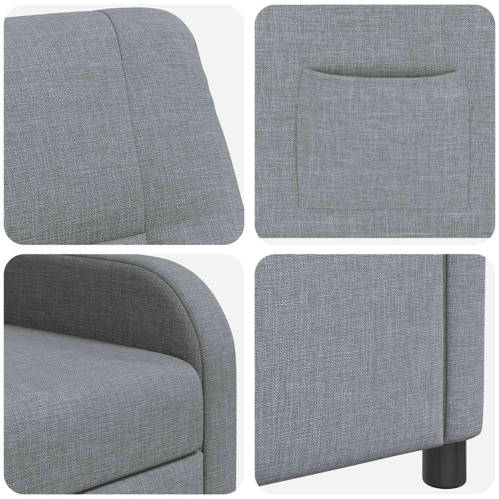 Recliner Light Gray Fabric