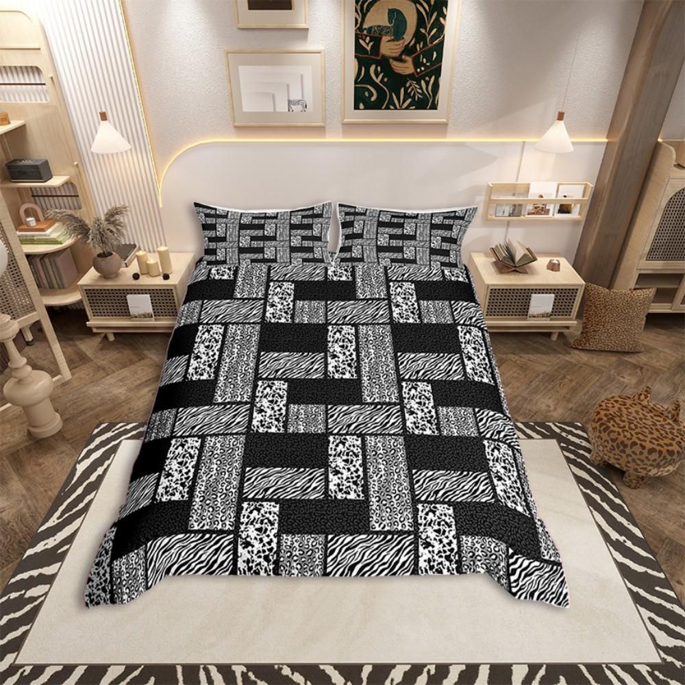 Homewish Cheetah Cow Print Duvet Cover SetModern Fashion Bedding SetTeens Kids Adult Bed Set