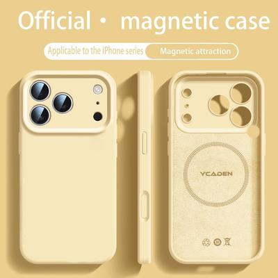 Silicon Lichid Original 17E Pentru Carcasă Magsafe Pentru iPhone 17 16 E 15 14 Pro Max Încărcare Wireless Magnetică Husă Moale Rezistentă la Șocuri