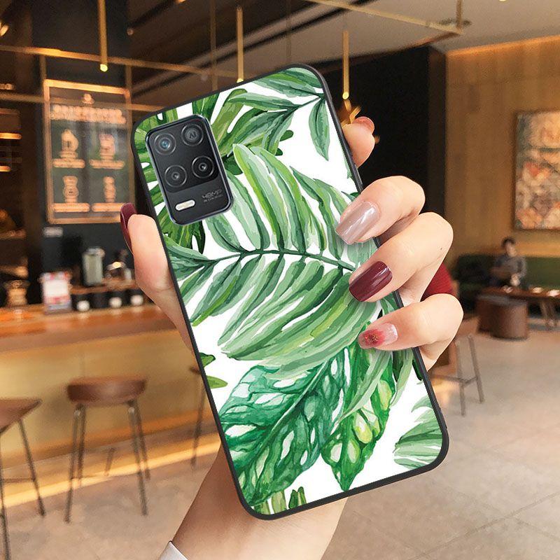 Funda Green Plant Leaves Shell Phone Cover For Oppo Realme 8Pro 6PRO 6i 7pro 9i 9pro C11 C21Y C21 C25Y C25S C3 Q3S XT Case Coque